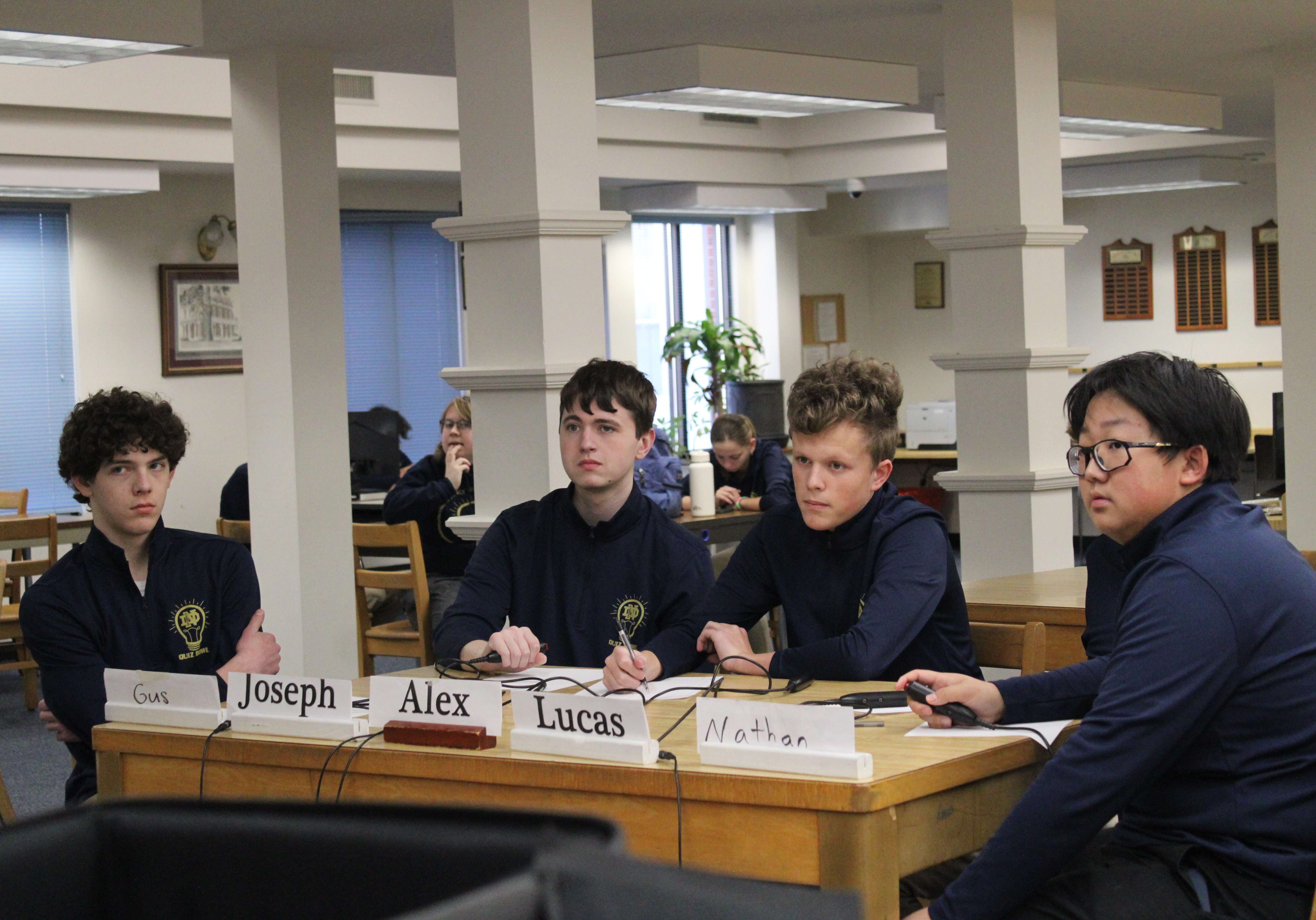 QND Students in Library