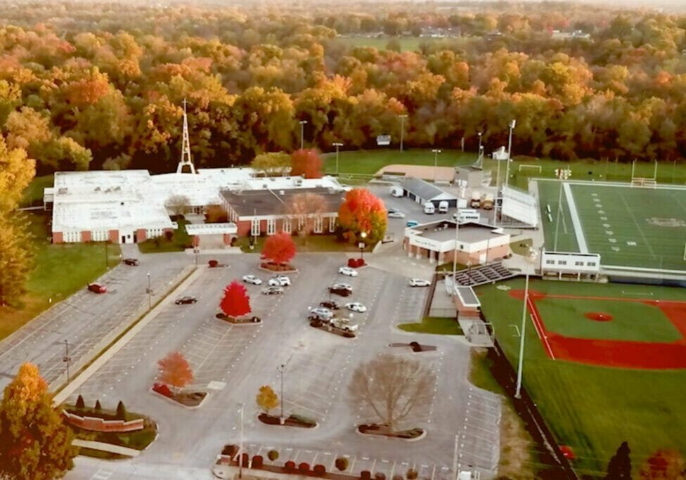 About Quincy Notre Dame Aerial Photo